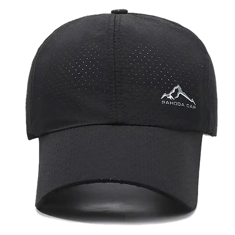 Solid Color Men's Hat Summer Mesh Breathable Large Mesh Baseball Sun Protection Cap