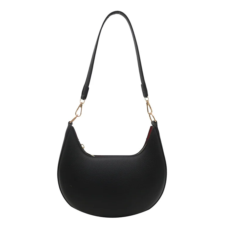 Neue modische, hochwertige, mondförmige Baseball-Tasche mit luxuriösem Design, Damen-Umhängetasche, elegante Damenhandtasche, Bolso Mujer