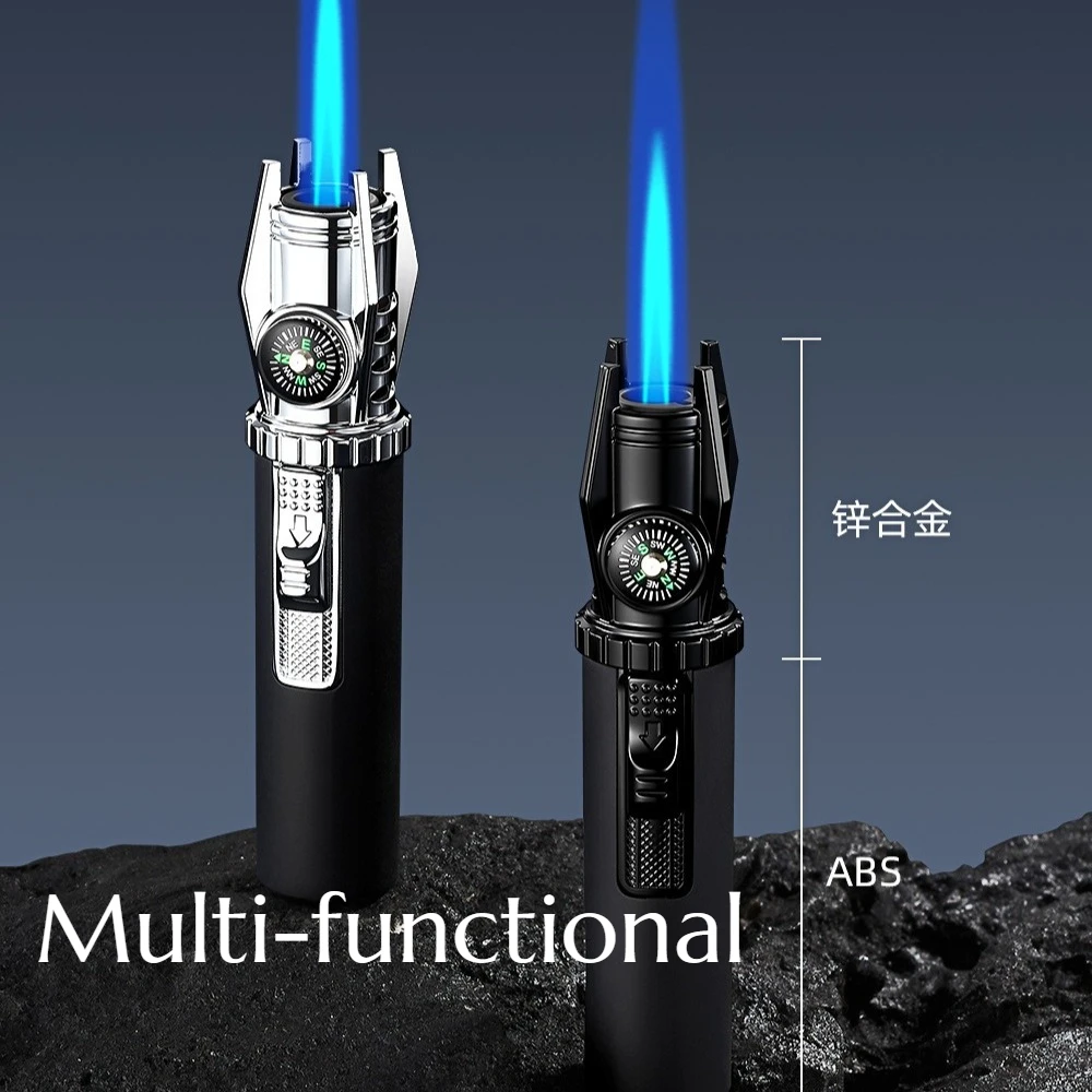 Pistolet de pulvérisation gonflable Compact et multifonctionnel, coupe-vent, avec boussole, briquet d'urgence pour la survie à l'extérieur des fenêtres cassées