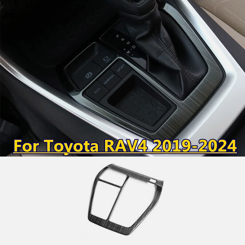

Black Titanium Center Console Gear Shift Frame Trim For Toyota RAV4 2019-2024