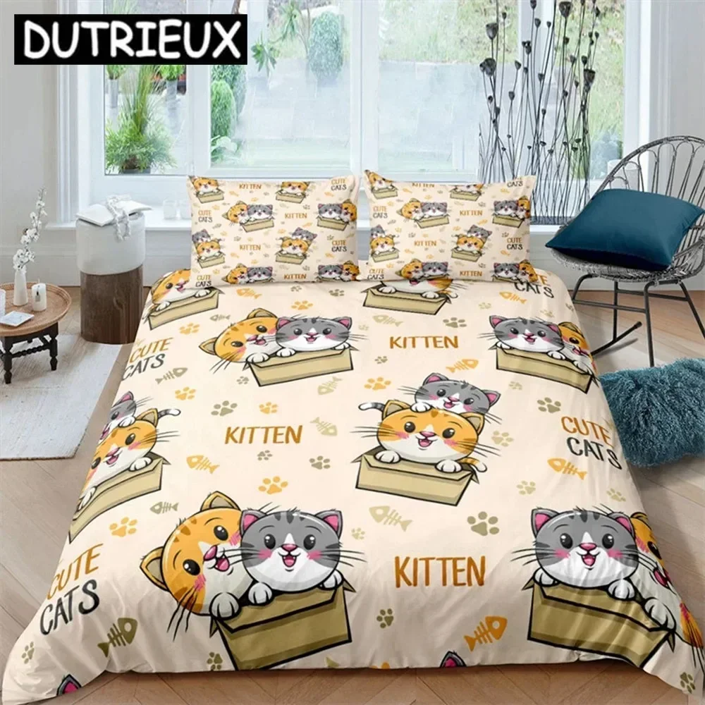 Teddy Bear Pattern Bedding Set Simple Bedspread Pillowcase Cartoon Home Textile Children Adult Bedroom Decoration
