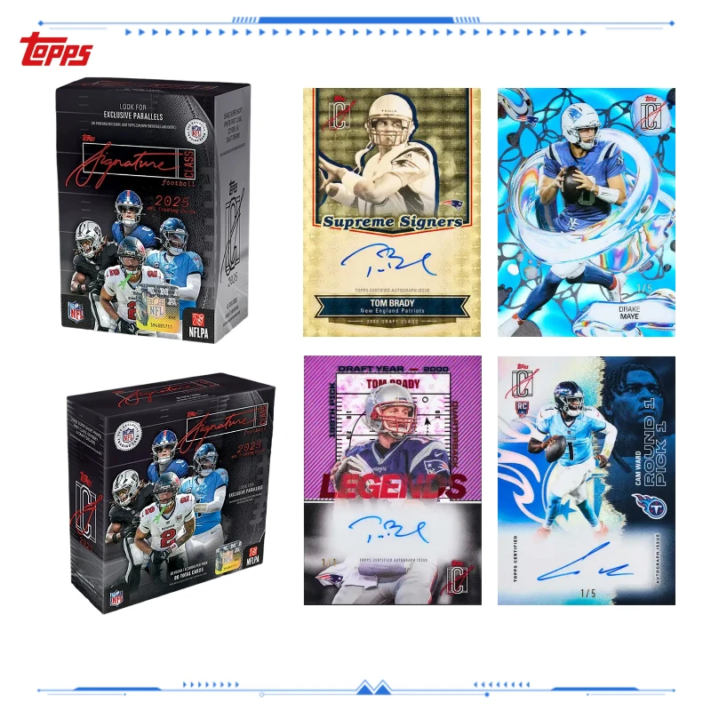 

2025 Topps Signature Class NFL Football Cards Mystery Box Official Trading Cards Collectibles Holiday Gifts for Men & Women