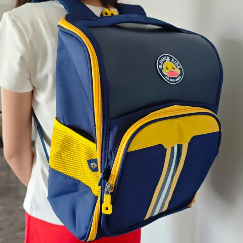 حقيبة ظهر للأطفال حقائب مدرسية للأولاد حقيبة ظهر مدرسية على شكل بطة صفراء صغيرة مقاومة للماء حقيبة كتب أساسية Mochila Infantil #3