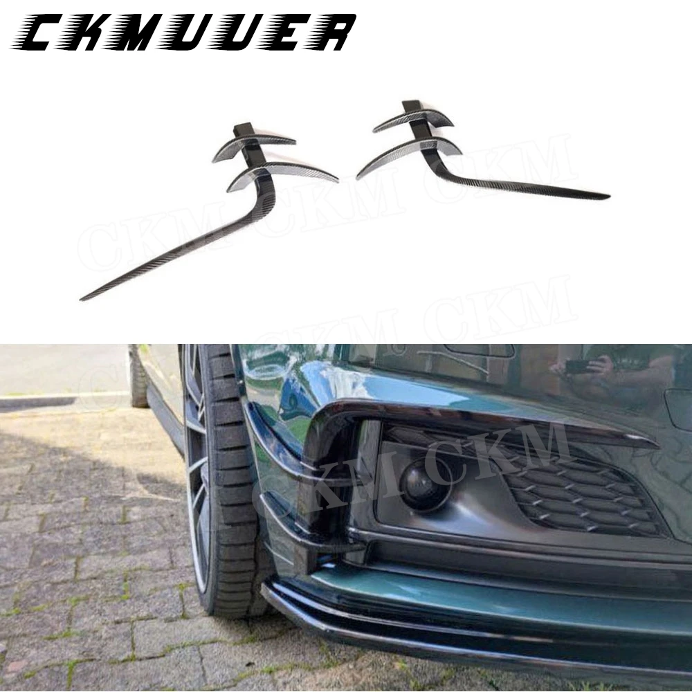 

Carbon Fiber Front Fog Lamp Bumper Moulding Trims Cover for Audi A5 Sline S5 2012-2016 FRP Bumper Decoration Car Accessories