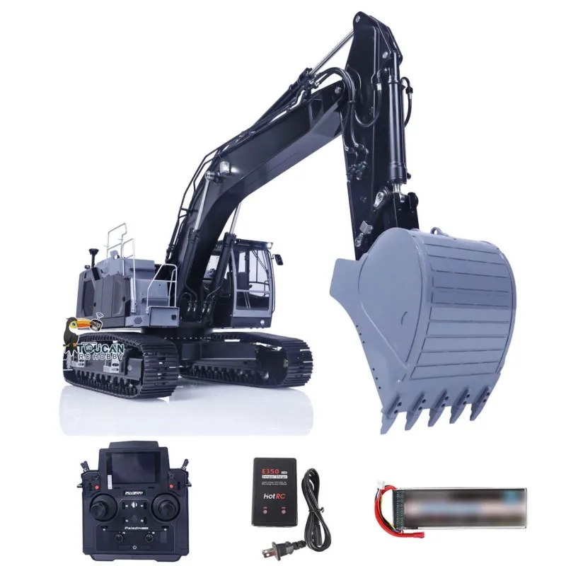 LR945 1/14 LESU Metal RC Excavator RTR Aoue Hydraulic Black Tracks Digger PL18EV Lite Toucan RC Hobby Engineering Vehicle Toys