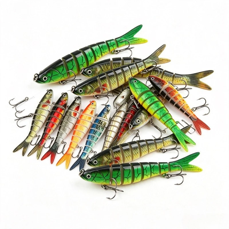 1PC/2PCS Multi-Jointed Bionic Minnow Hard Bait 13.5cm/23g Sinking Lure for Bass Culter Snakehead Freshwater Saltwater Lure