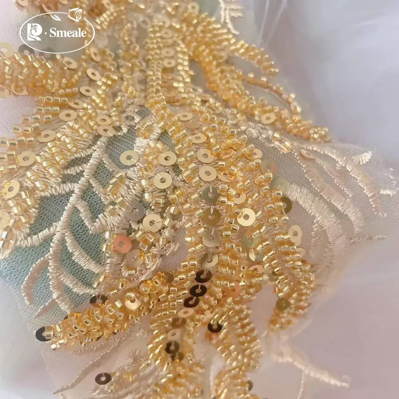 مطرز الترتر ثلاثية الأبعاد الشارات مرآة زهرة الدانتيل النسيج مساء فستان الجبهة الصدر الخلفي زين التصحيح الديكور. الخياطة فستان ذاتي الصنع #4