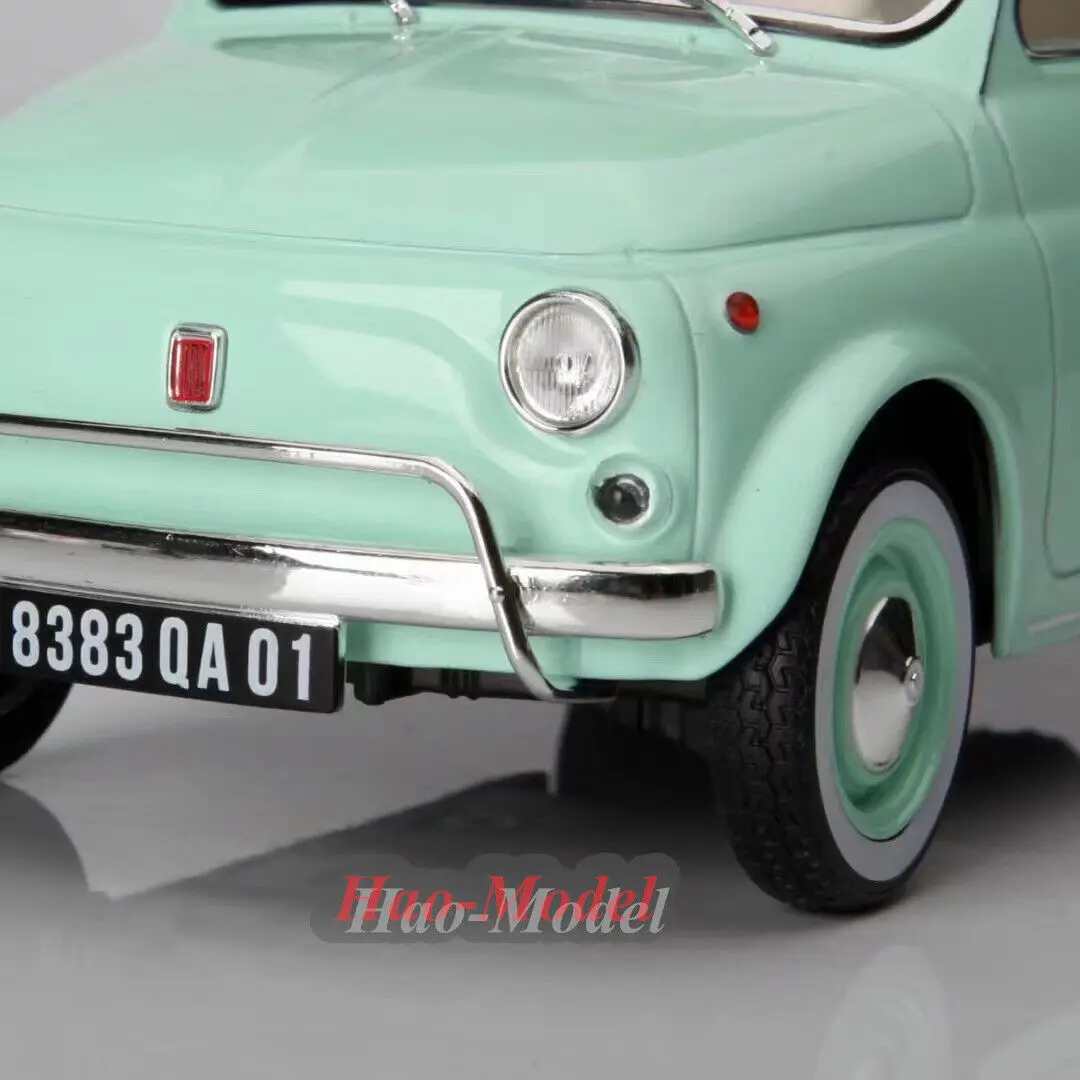 NOREV 1:18 For Fiat 500 L 1968 Alloy Metal Diecast Car Model Toys Boys Birthday Gifts Hobby Display Collection Simulation Green