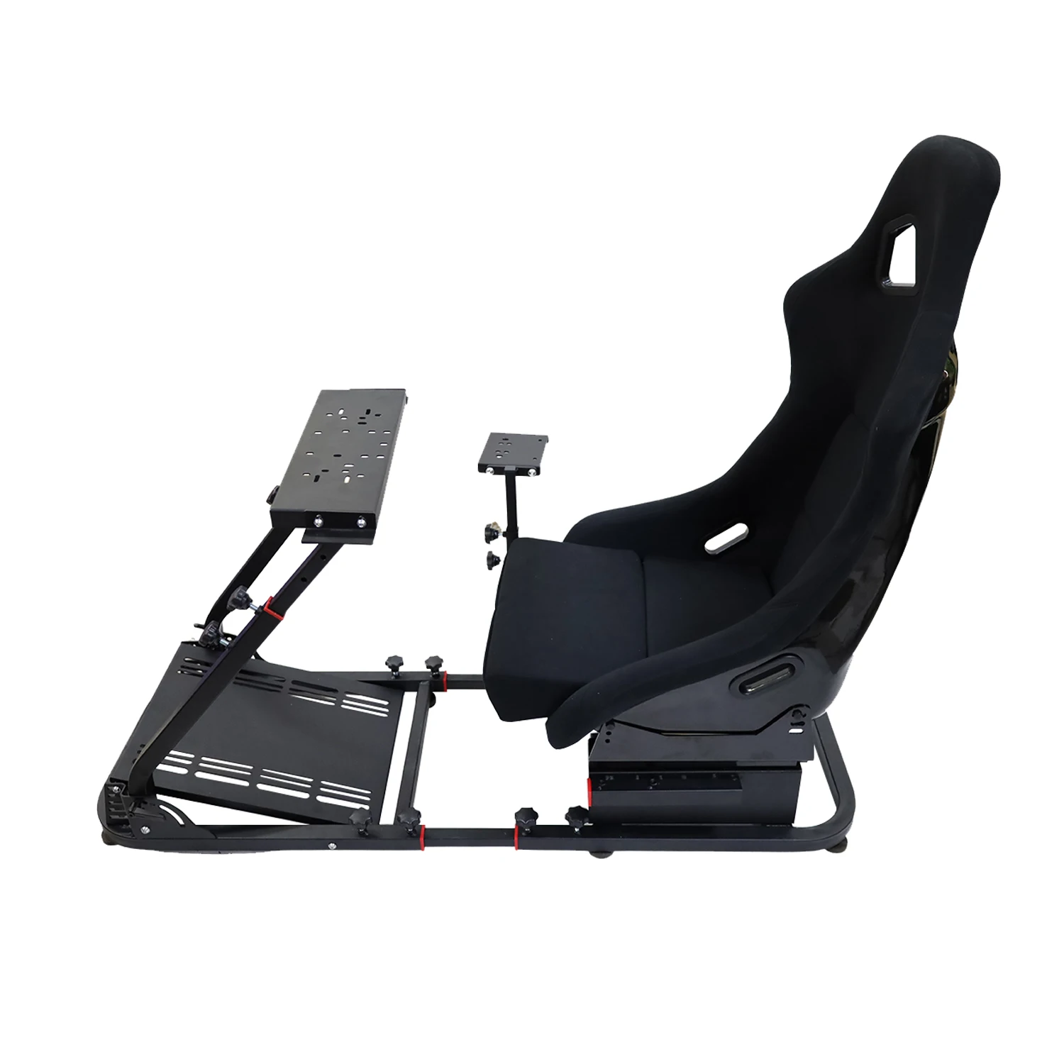JBR1012H Cabina negra para videojuegos, conducción de automóviles, PS4, PS5, PC Sim, cabina de carreras, soporte para ruedas de coche, asiento de juego, simulador de carreras