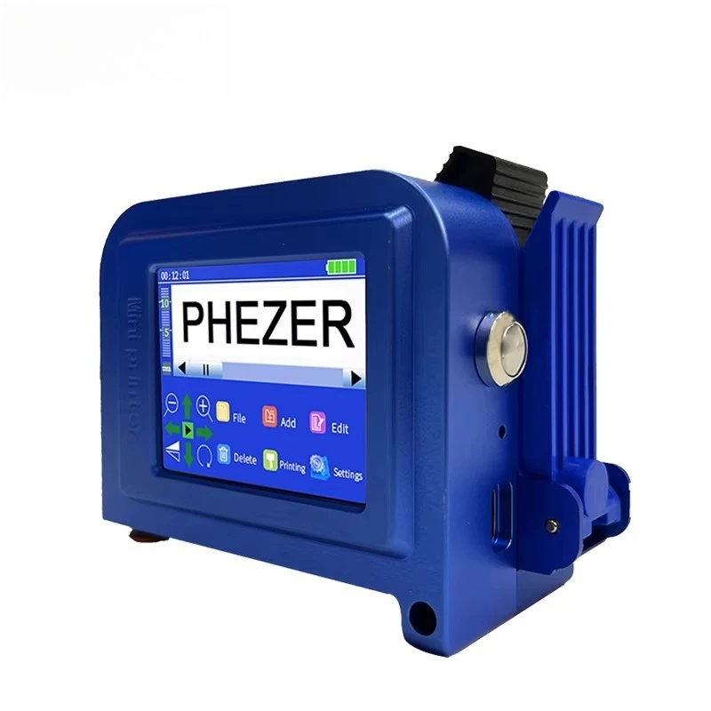 PC11 Mini Plus Intelligent Handheld TIJ Inkjet Printer XP600, Fast Dry Ink Barcode Batch Number Expiry Date Coding Machine