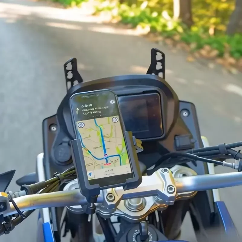 Quick Release Flexible Motorcycle Phone Mount Holder ABS Material for Photography Shock-Absorbing Secure Summer Riding Travel