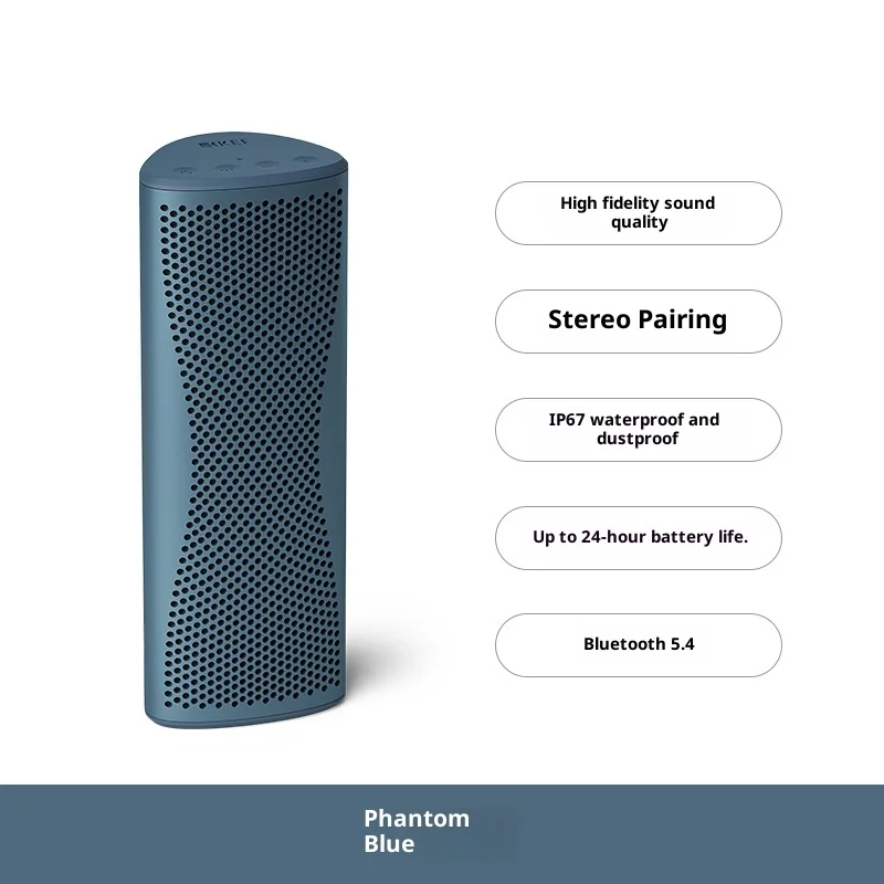 مكبر صوت بلوتوث محمول KEF Muo أصلي جديد، لاسلكي، خارجي، سطح الطاولة، عالي الدقة، نشط، مقاوم للغبار ومقاوم للماء #3