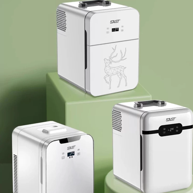 ‌ Mini refrigerador compacto de 20L para uso doméstico/coche en el dormitorio - Mini refrigerador ultrasilencioso de ahorro de energía con pantalla digital inteligente y congelación de modo dual