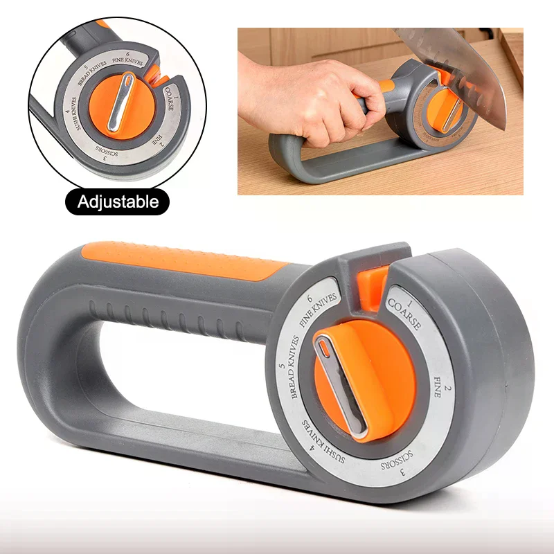 

Точилка для кухонных ножей 6 в 1, точилки для карманных ножей 6-в-1, ручная точилка для ножей с керамическими стержнями