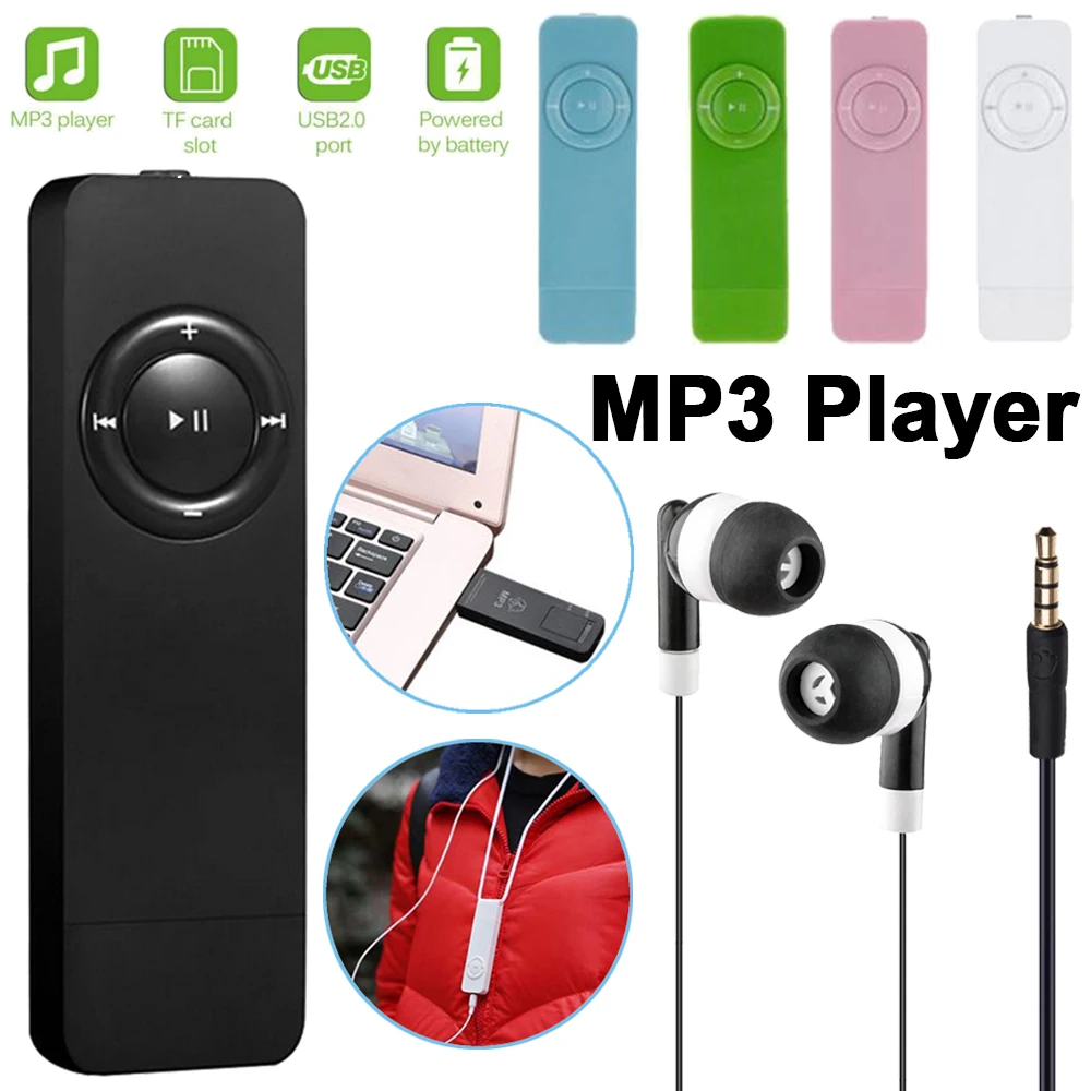 Mini MP3 Player USB in-line Card U Disk MP3 Player Reproductor USB2.0 Lossless Sound Music Player Support Micro TF Card(No Card)