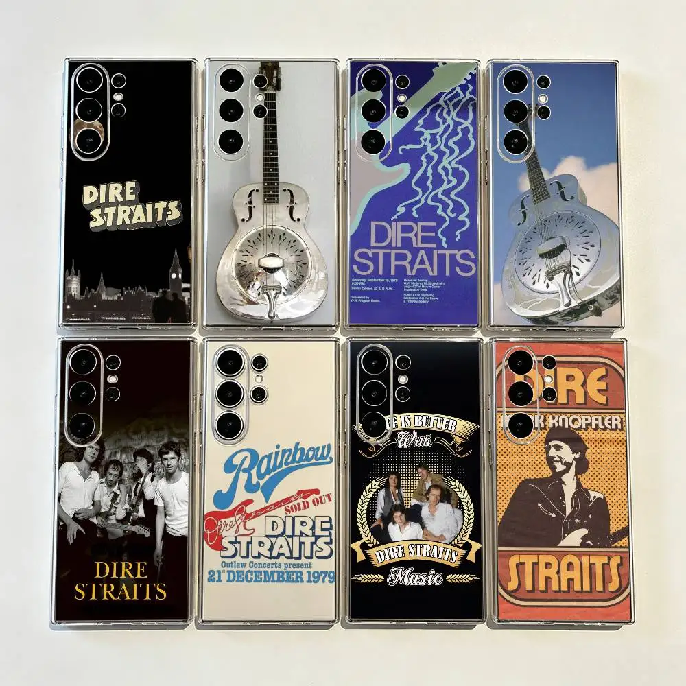 

Dire Straits Precise Hole Transparent Printed Phone Case for Samsung Galaxy S26/S25/24/23/22/30/21/10/9,Ultra,Plus