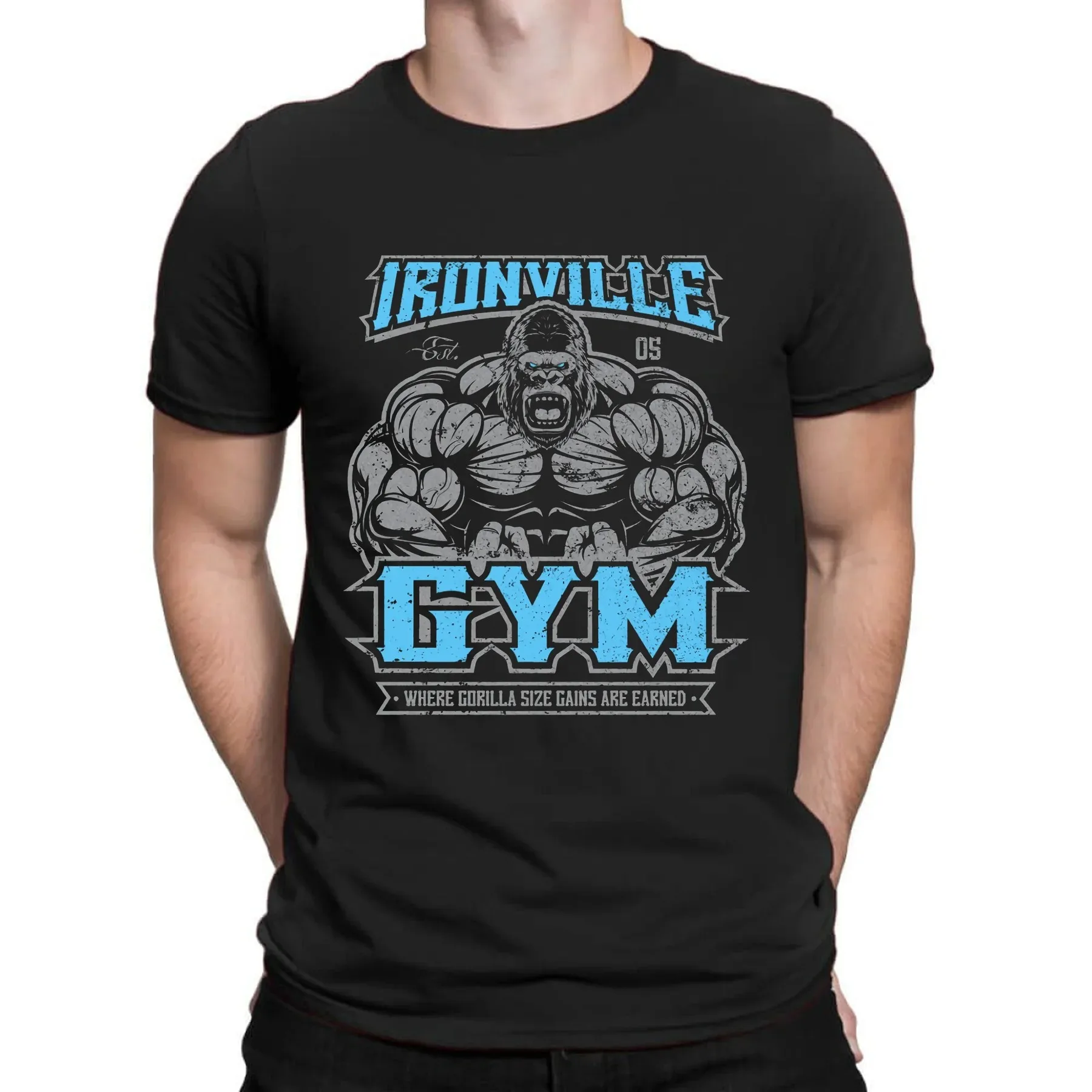 Amazing Tee Male T Shirt Casual Oversized Ironville Gym Pitbull Crossfit Essential T-shirt Men T-shirts Graphic Streetwear S-3XL