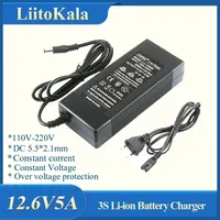 LiitoKala 3S-12.6V3A/5A polymer lithium battery 18650 charger, 12.6V 5A Power Adapter Charger 12.6V1A, full of lights changer