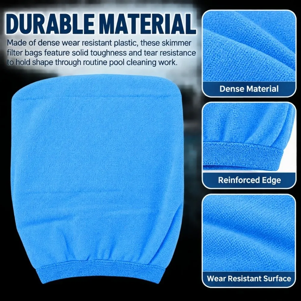 20pcs Premium Blue Pool Skimmer Socks Ultrafine Mesh Micro Filter Micro Filter Bags Pool Vacuum Cleaner Filter For Pool Cleaner
