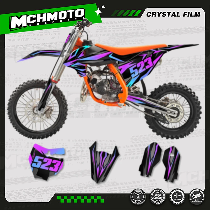 

Комплект клейких наклеек с графикой MCHMFG для KTM SX85 SX 85 2018 2019 2020 2021 2022 2023 2024 Номер имени на заказ