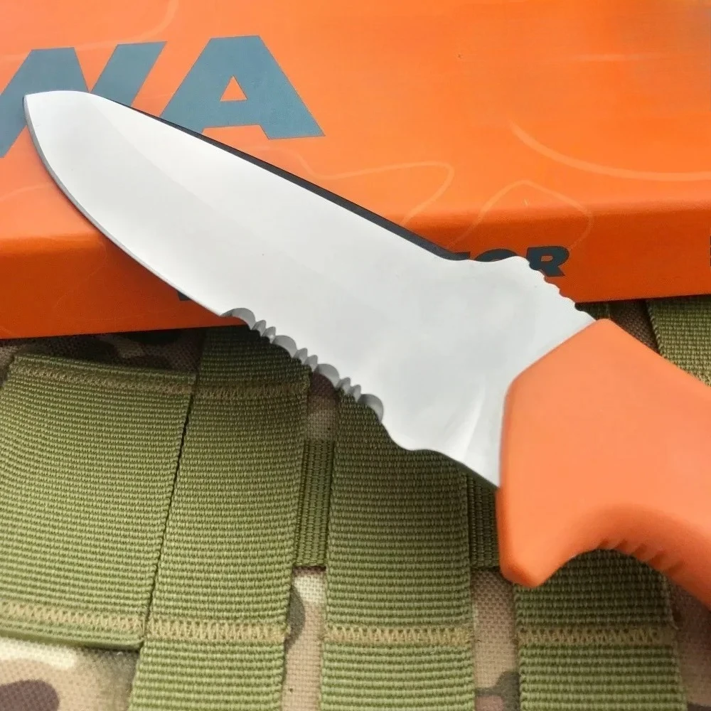 2025 جديد أعلى جودة المحمولة سكين ثابت D2 شفرة ألياف النايلون مقبض فائدة في الهواء الطلق المحمولة التخييم سكين الدفاع عن النفس