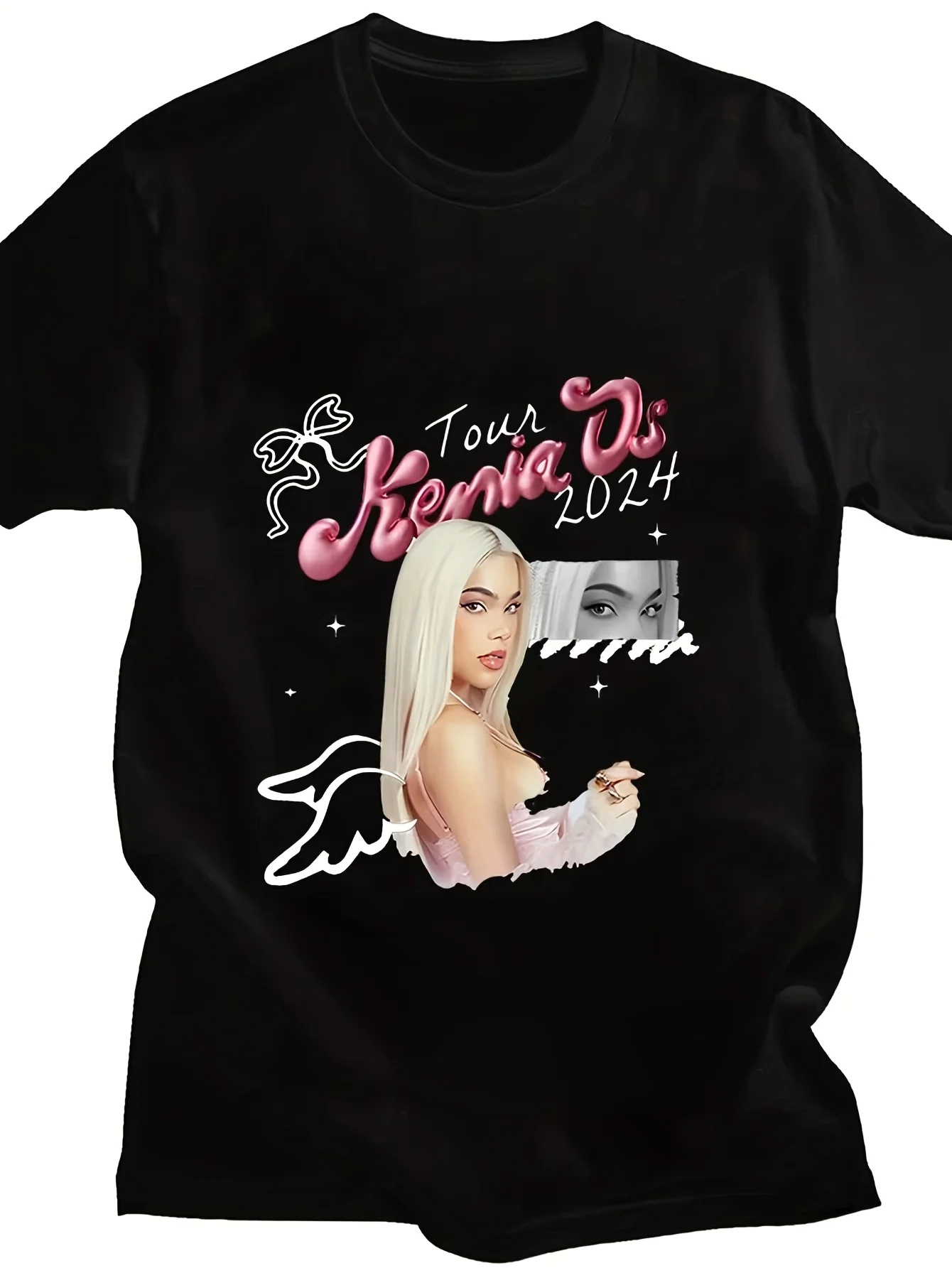 

Kenia OS T Shirt Graphic Printing Korean Style O-neck Tee-shirt Short Sleeve Casual Retro Tshirt Ropa Mujer Cotton Soft Clothes
