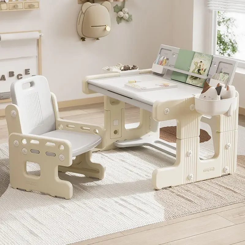 

Многофункциональный детский стол для занятий с забором, строительные блоки, доска для рисования и обучающий игровой набор для мальчиков и девочек, настольный стол
