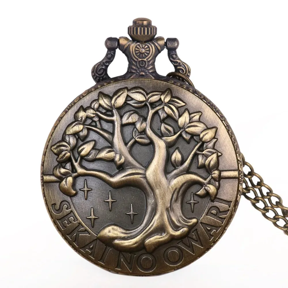 Винтажные карманные часы «Древо жизни» Bornze, кварцевые часы с подвеской на цепочке, ожерелье, часы для мужчин и женщин, уникальные изысканные подарки