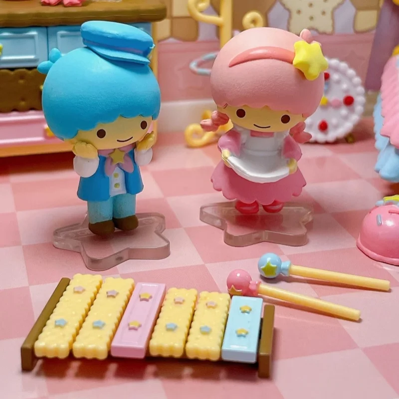 Re-ment Sanrio Little Twin Stars Pastel Sweets Room Blind Box Miniature Dollhouse Furniture Figurine Collection Set of 8 Types
