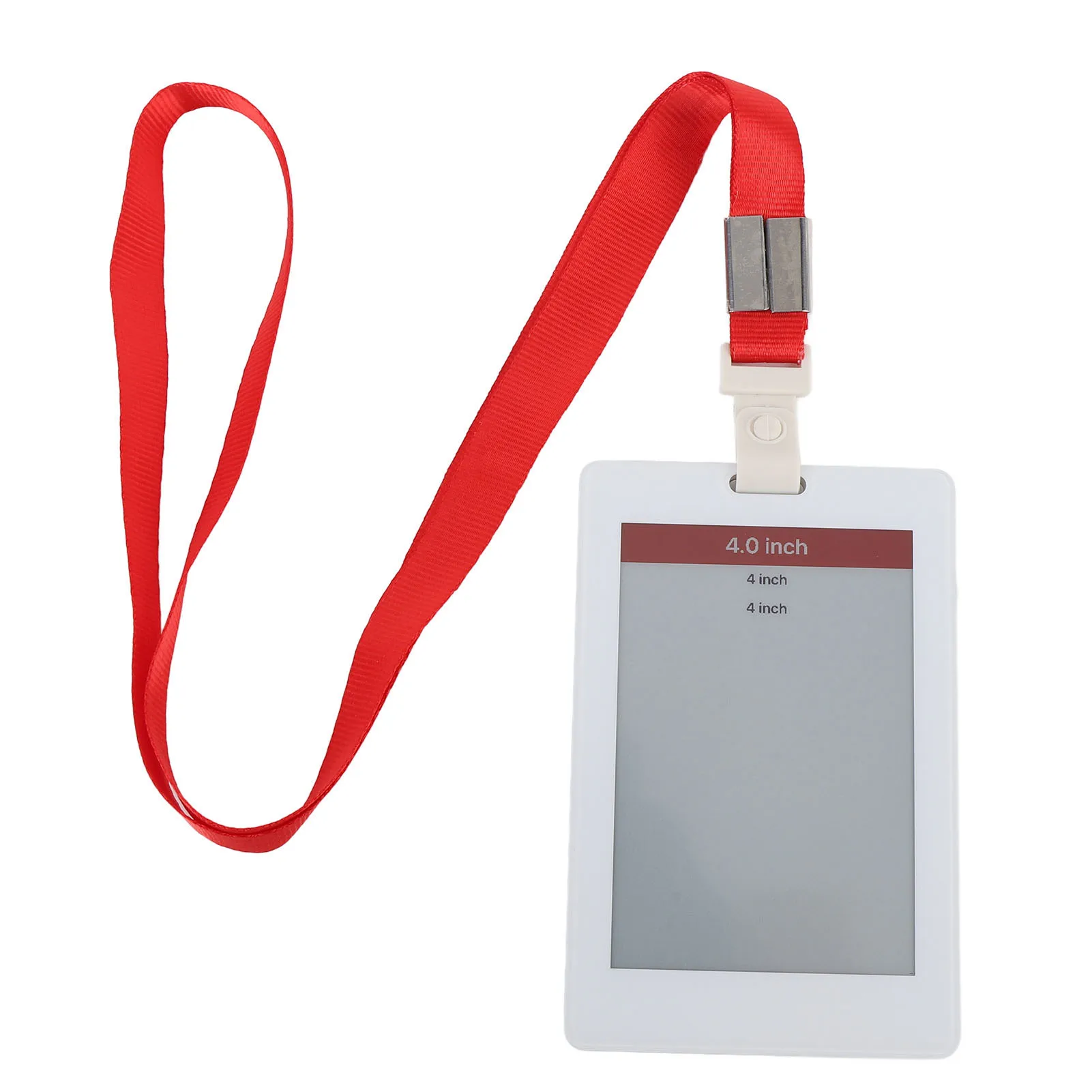 Badge elettronico per dipendenti da 4 pollici E Paper Ink Screen NFC Bluetooth Badge con nome con cordino per studenti Bushiness