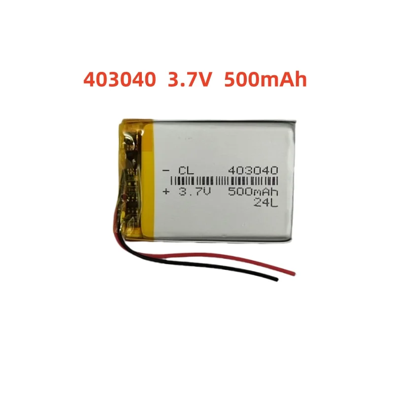 

3.7V 500mAh Li-Polymer Replacement Li Lipo Battery 403040 JST 2Pin 1.0/1.25/1.5/2.0/2.54mm Connector For GPS Camera LED