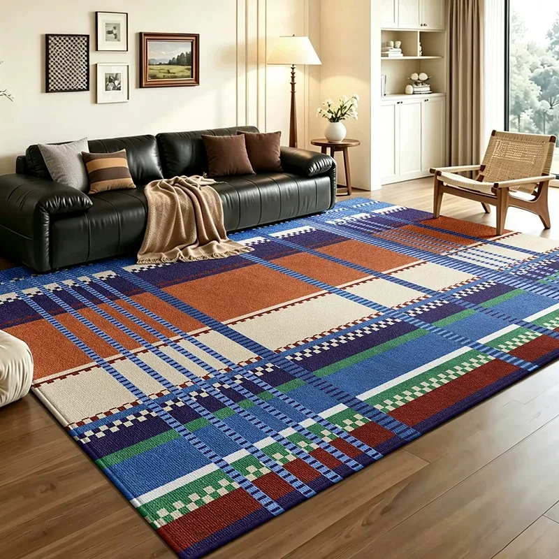 Living Room Carpet Stain-resistant Wear-resistant Floor Mat Geometric Pattern Rug Bedroom Mats Large Size Home Decoration Rugs