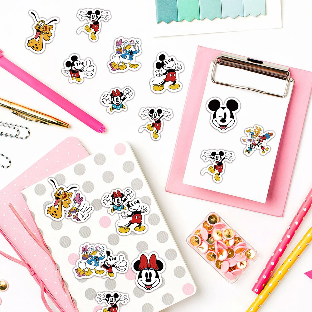 500 Stück/Rolle Disney Cartoon-Aufkleber Niedliche Mickey Mouse Sticker DIY Handyhülle Notizbuch Kawaii Graffiti Belohnungs-Aufkleber Spielzeug – Detail 6