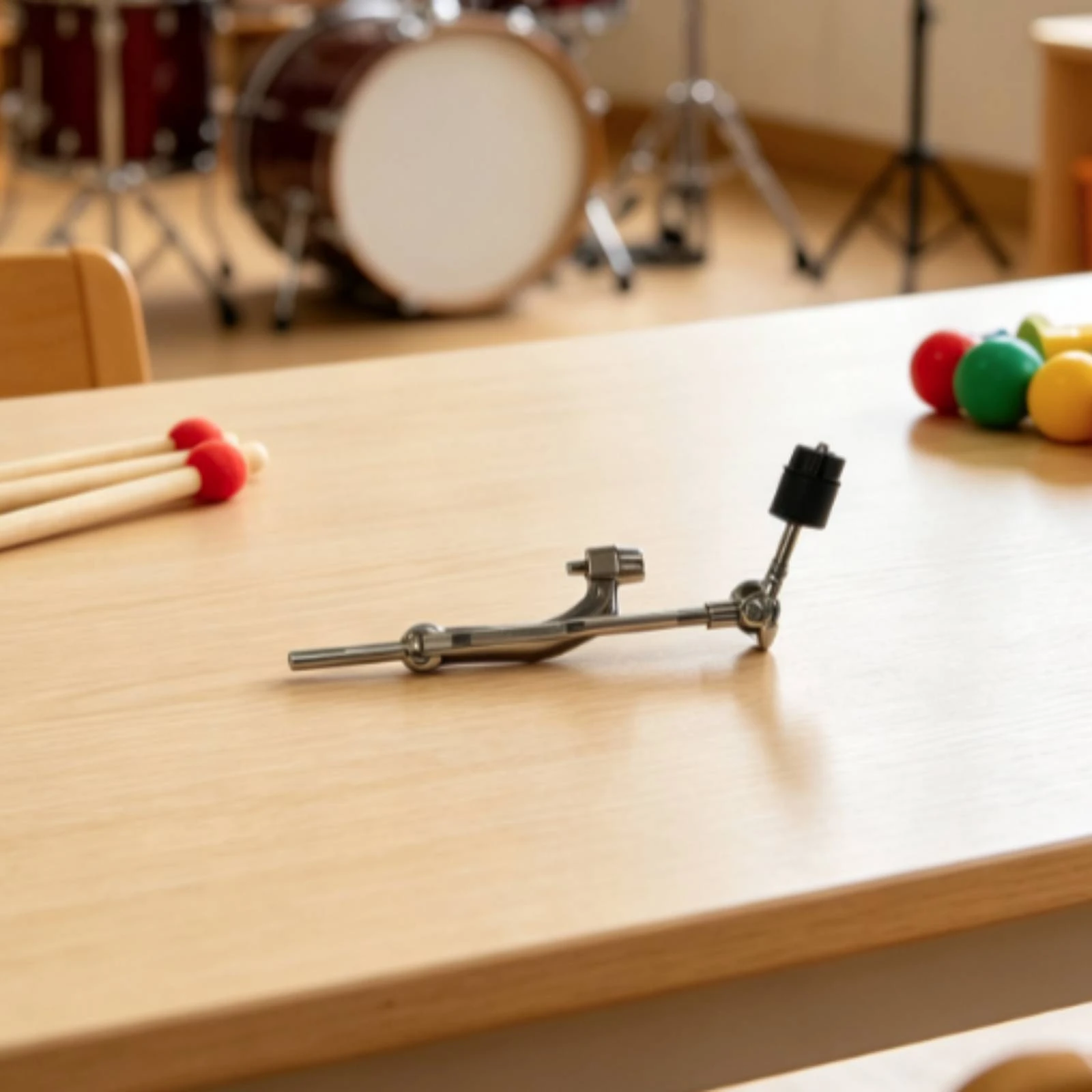 Cymbal Extended Arm with Clamp Chrome Cymbal Arm with Clamp Hardware Easy to Adjust Smooth for Drummers, Drum Kits, Stages