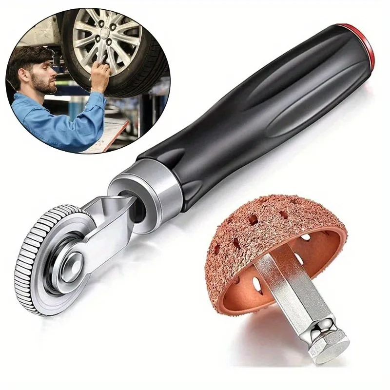 

Tire Repair Patch Tools Kit Tire Patch Roller with Tire Wheel Repair Grinding Head Buffing Wheel for Air Tire Buffer