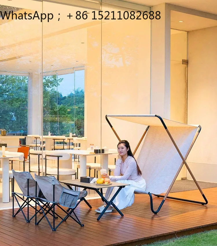 SCY simple and comfortable foldable deck chair hotel beach sunshade chair coffee courtyard camping chair