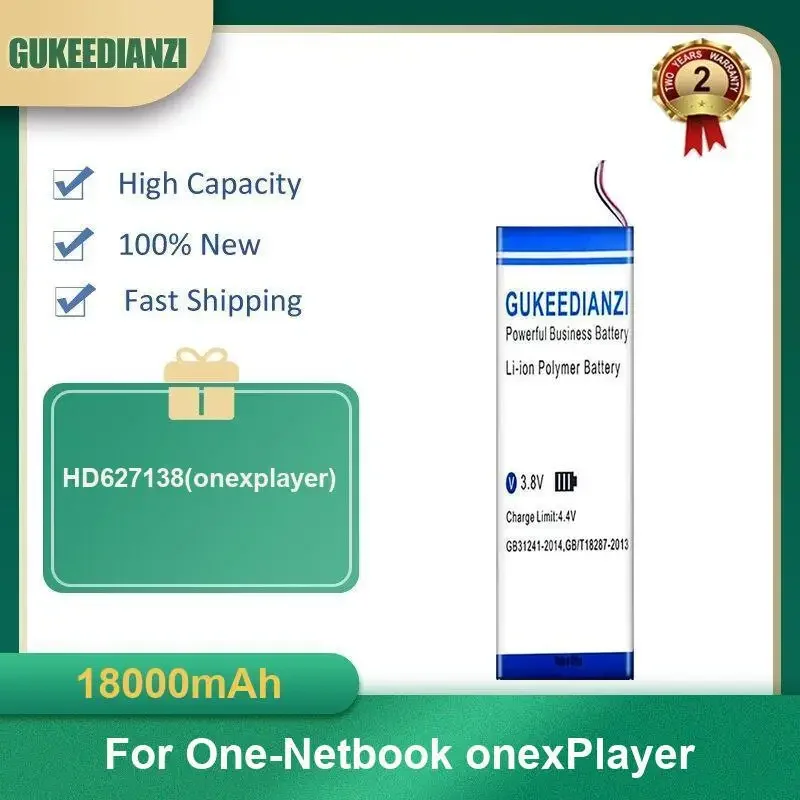 

18000 мАч HD627138 (один игроков) Аккумулятор для ноутбука One-Netbook onexPlayer Высокая емкость