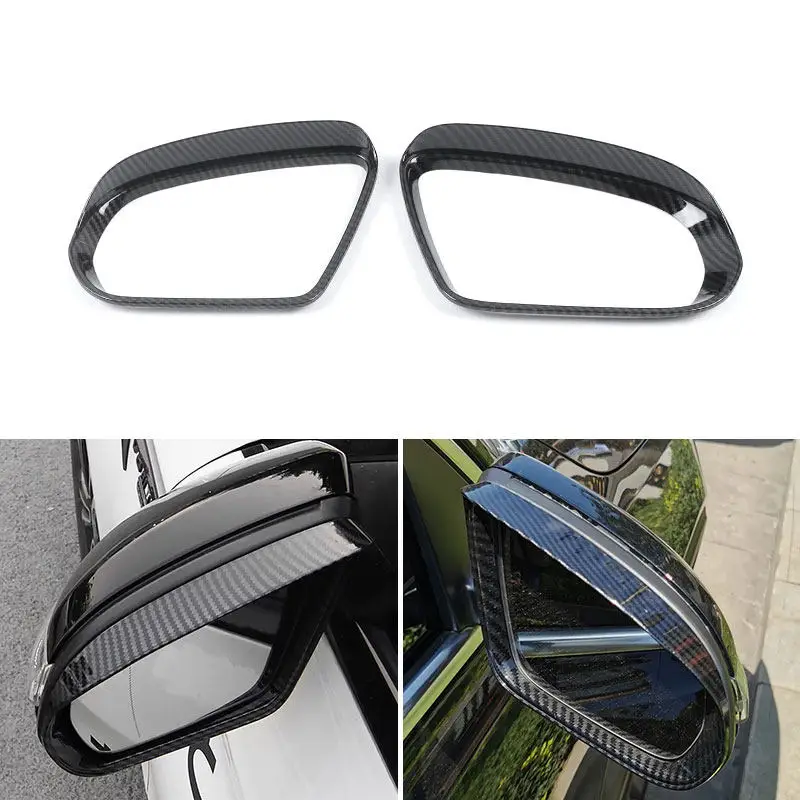 

For Mercedes Benz GLA GLB Class 2020-2023 ABS Carbon Fiber Car Exterior Rearview Mirror Rain Block Frame Trim Cover Accessories