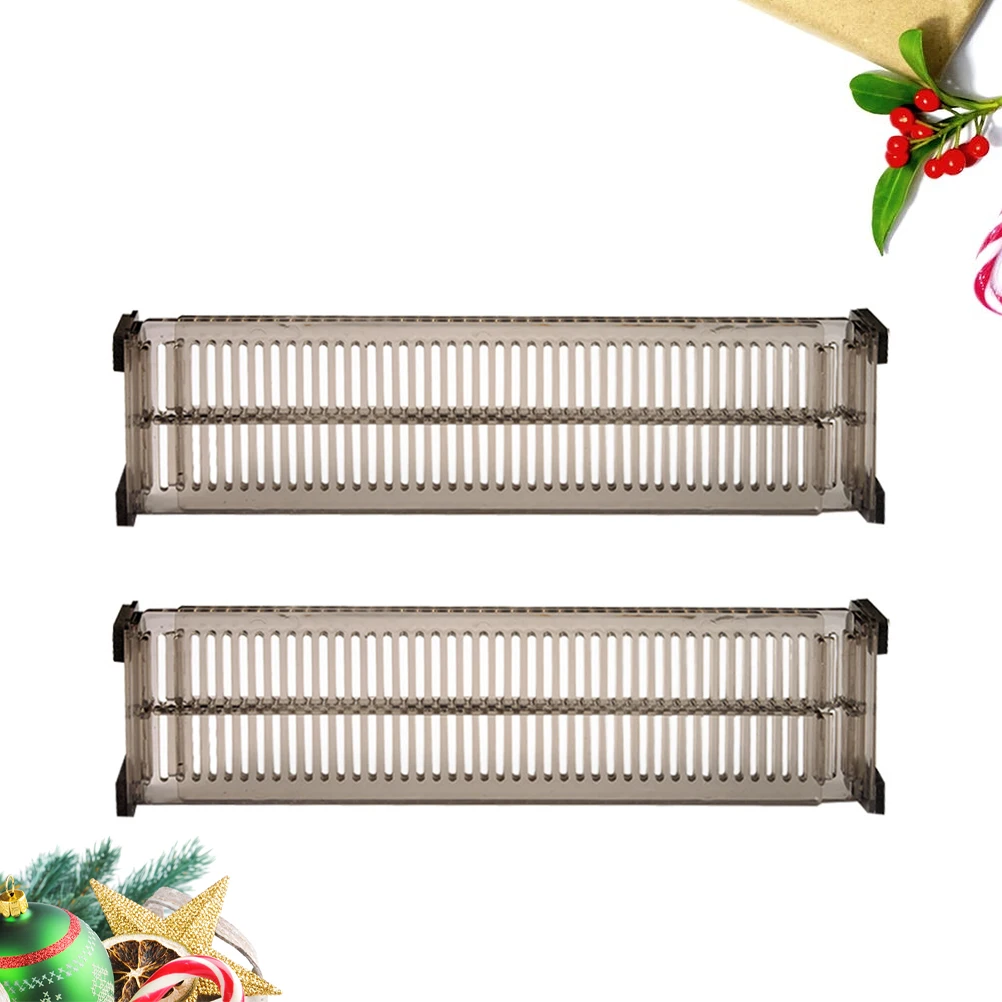 

2pcs Plastic Divider Diy Splitter Plate Storage Organizer For Closet Home Tidy Adjustable Separation Black Easy Assembly Hosiery