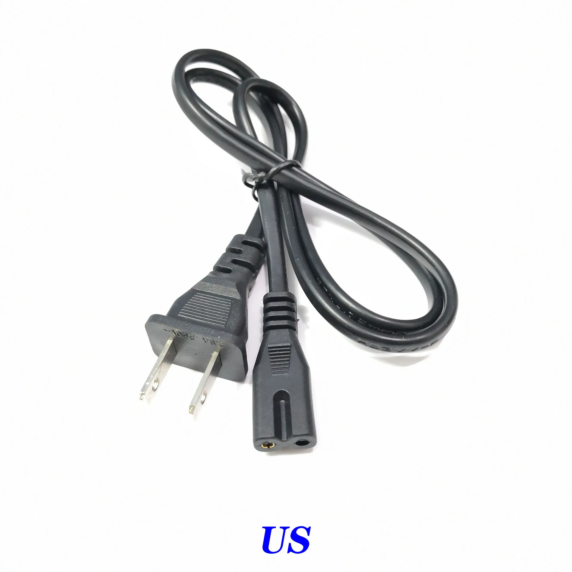 Eu Us Ac Power Cable 2pin 1m Iec C7 Power Extension Cord For Cd Player 2 3 Portable Radio Laptop