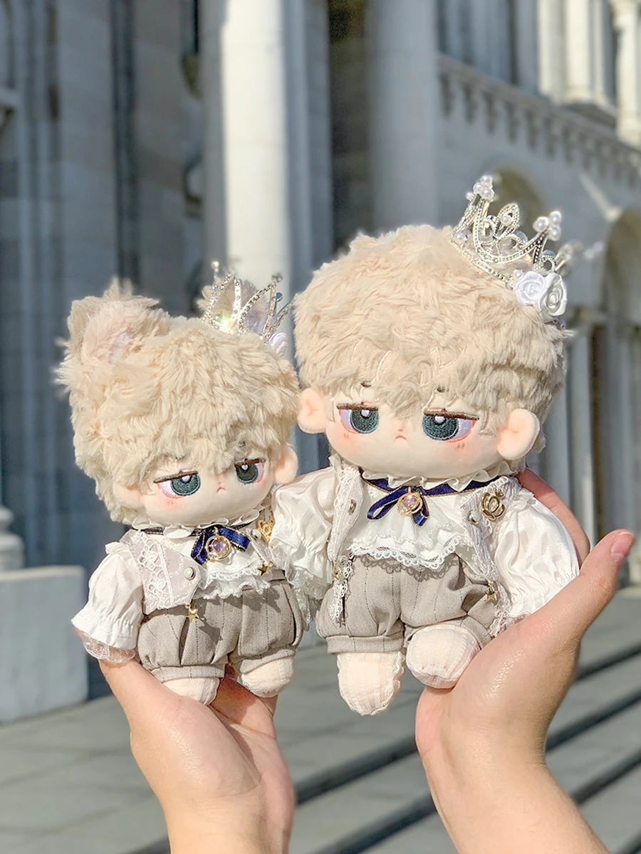 Palace General Prince Vintage Rose Crown White Shirt Suit 15cm 20cm 30cm 40cm Stuffed Plushies Doll Accessories Anime Toy Kids