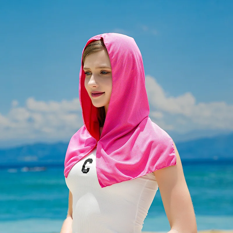 Cooling Hoodie Towel - UV Protection & Quick Dry for Sports, Camping, Running, Hiking, Golf, Workouts image 3