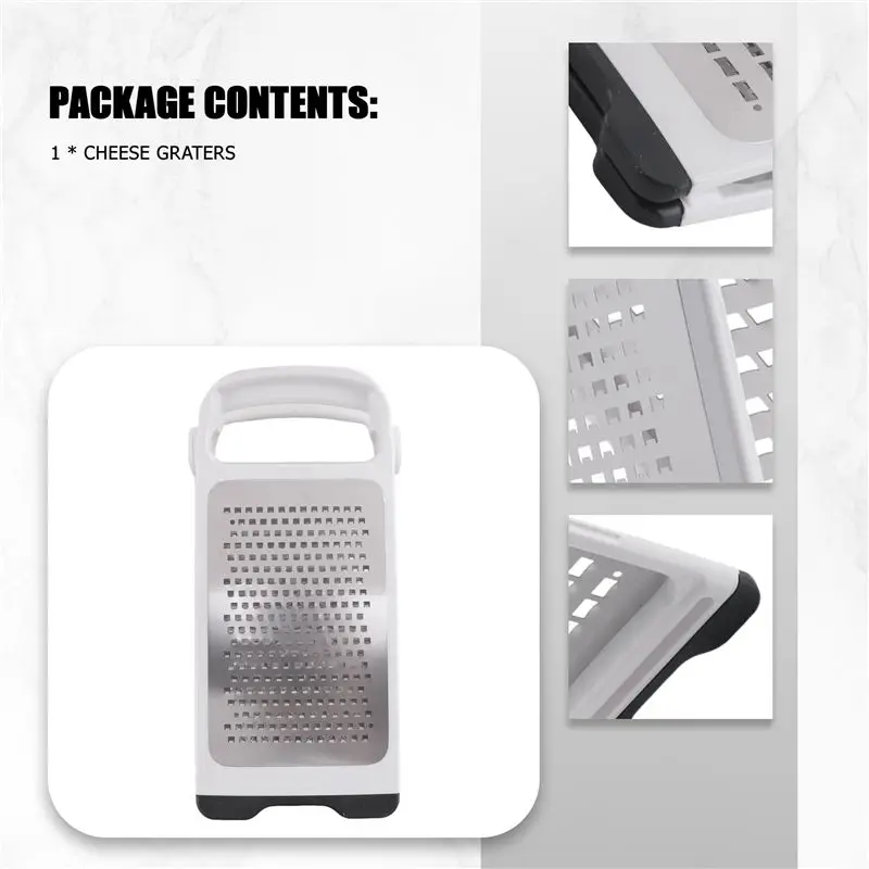 AEE4-Foldable Cheese Graters, Detachable Handheld 2 Sided Ginger Shredder, Good Grip Cutting Board Tool, Kitchen Mini Planer
