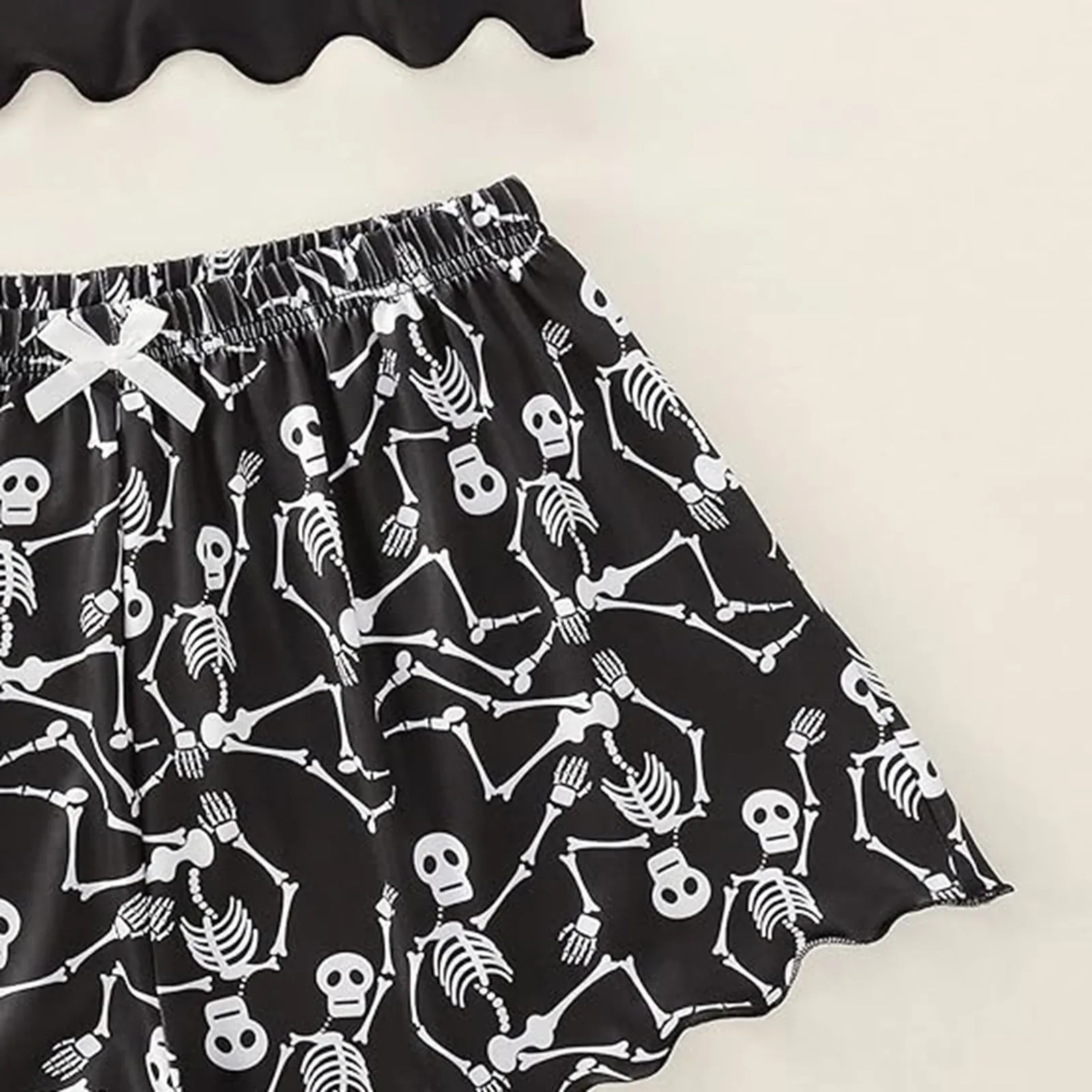 Halloween Skelett Print Nachtwäsche Unterwäsche Outfit Frauen Sommer sexy 2 Stück Shorts Anzug Gothic Schädel Grafik Sling Pyjams