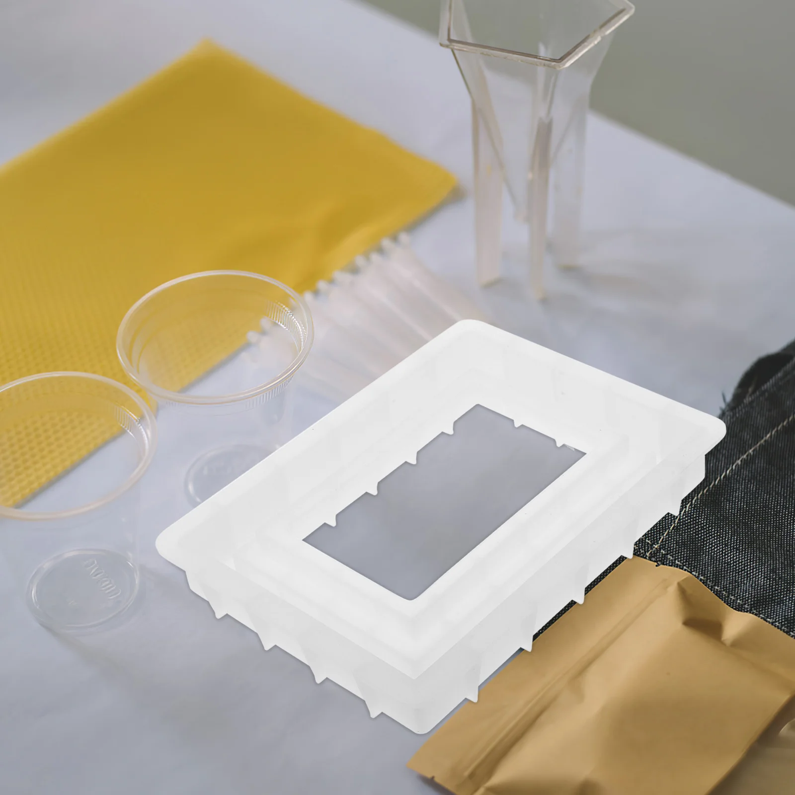 

Photo Frame Epoxy Mold Rectangular Silicone Casting Mold for DIY Resin Crafts Photo Frame Making Supplies Epoxy Molds