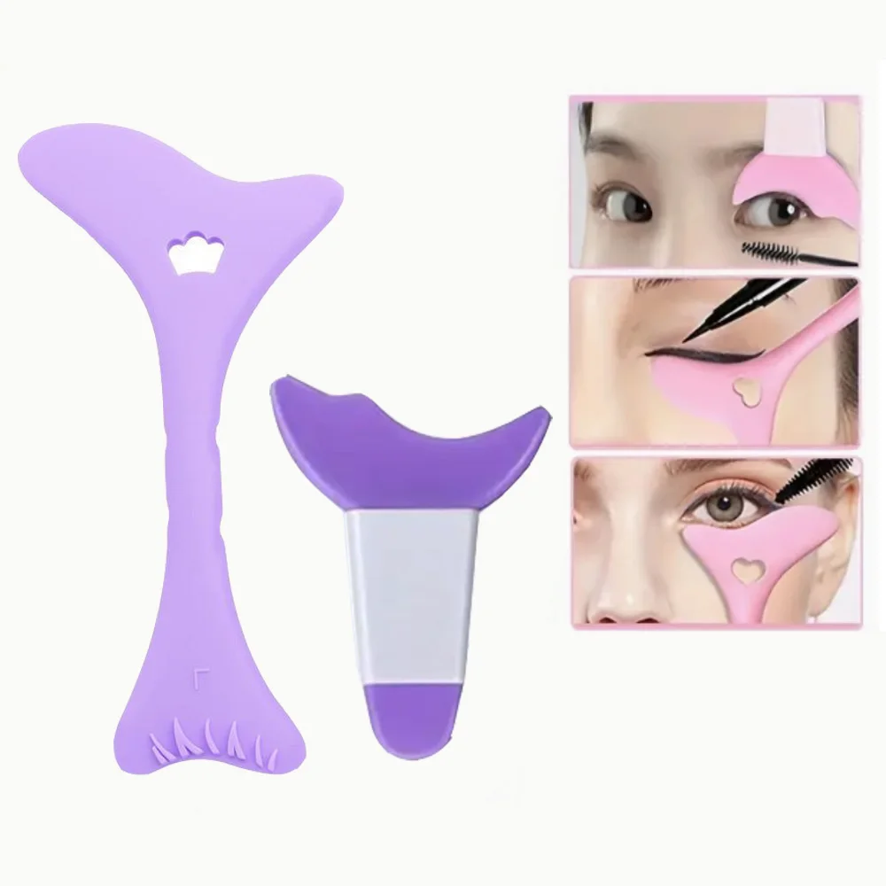 2-delige combinatie eyeliner assistent set, multifunctionele wenkbrauw- en oogmake-uptools