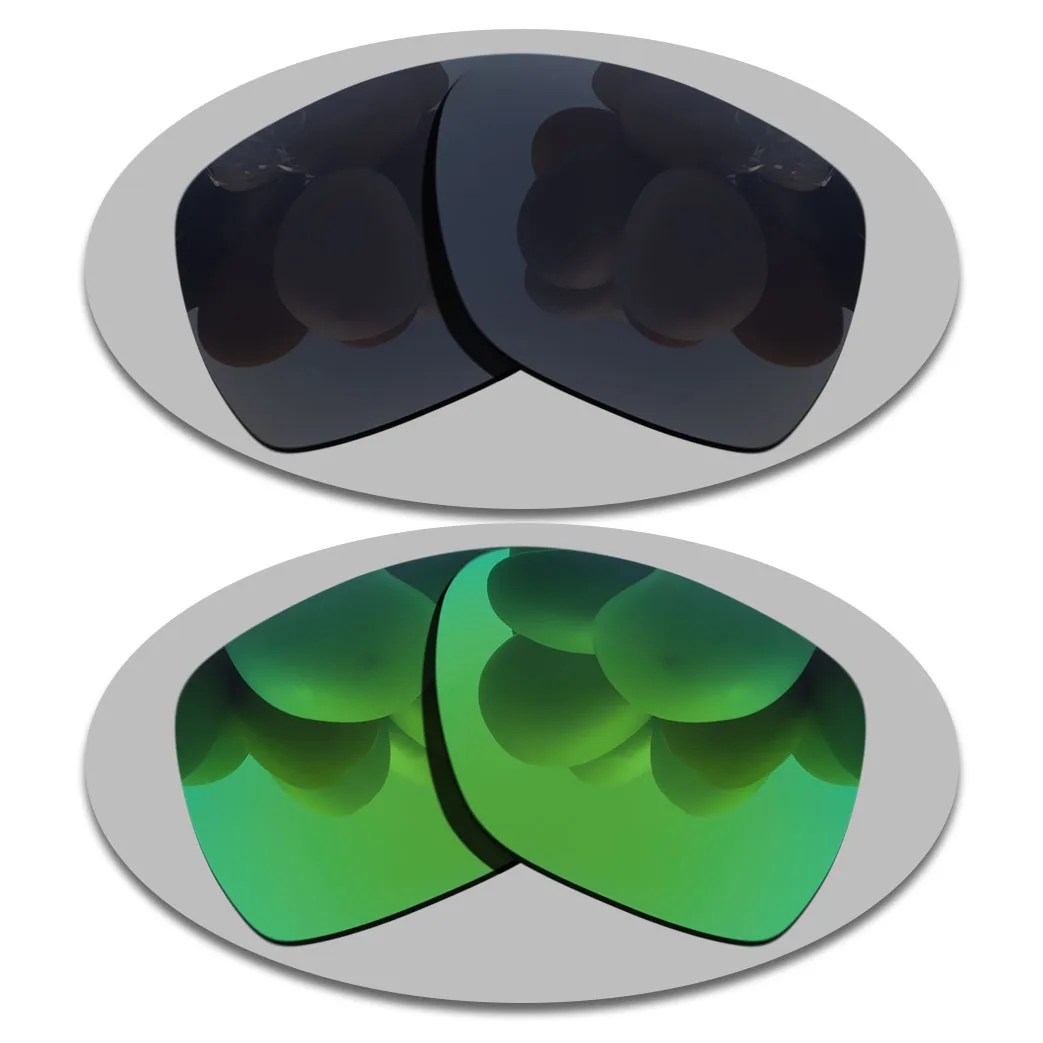 Grey Black&Green Lenses Replacement For-SPY Optic Cyrus Polarized Sunglasses