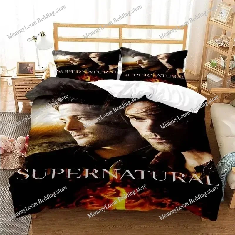 TV Drama Popular Supernatural Bedding Set Single/Twin/Queen Size Duvet Cover 3D Print Soft Bed Sheet Set Adult Bedroom Decor