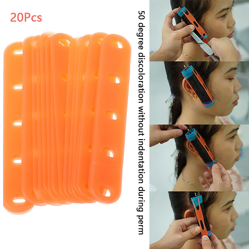 

20Pcs Barber Shop Perm Band Hair Perm Rods Hair Rollers Cold Wave Rods With Elastic Rubber Band Professional Styling Tools