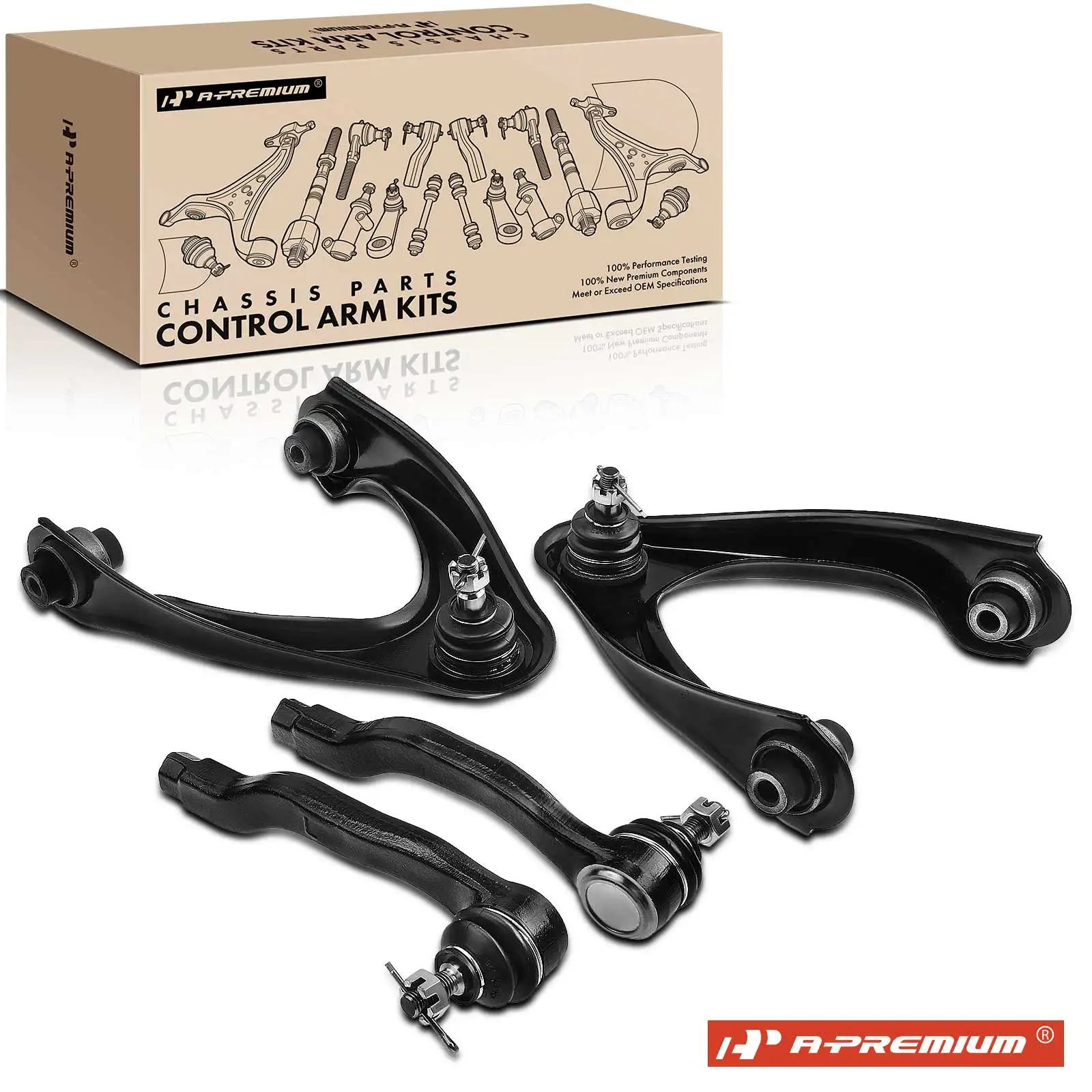 A-Premium 4x Front Upper Control Arm Outer Tie Rod End for Honda Civic 1996-2000 Acura EL 1997-2000